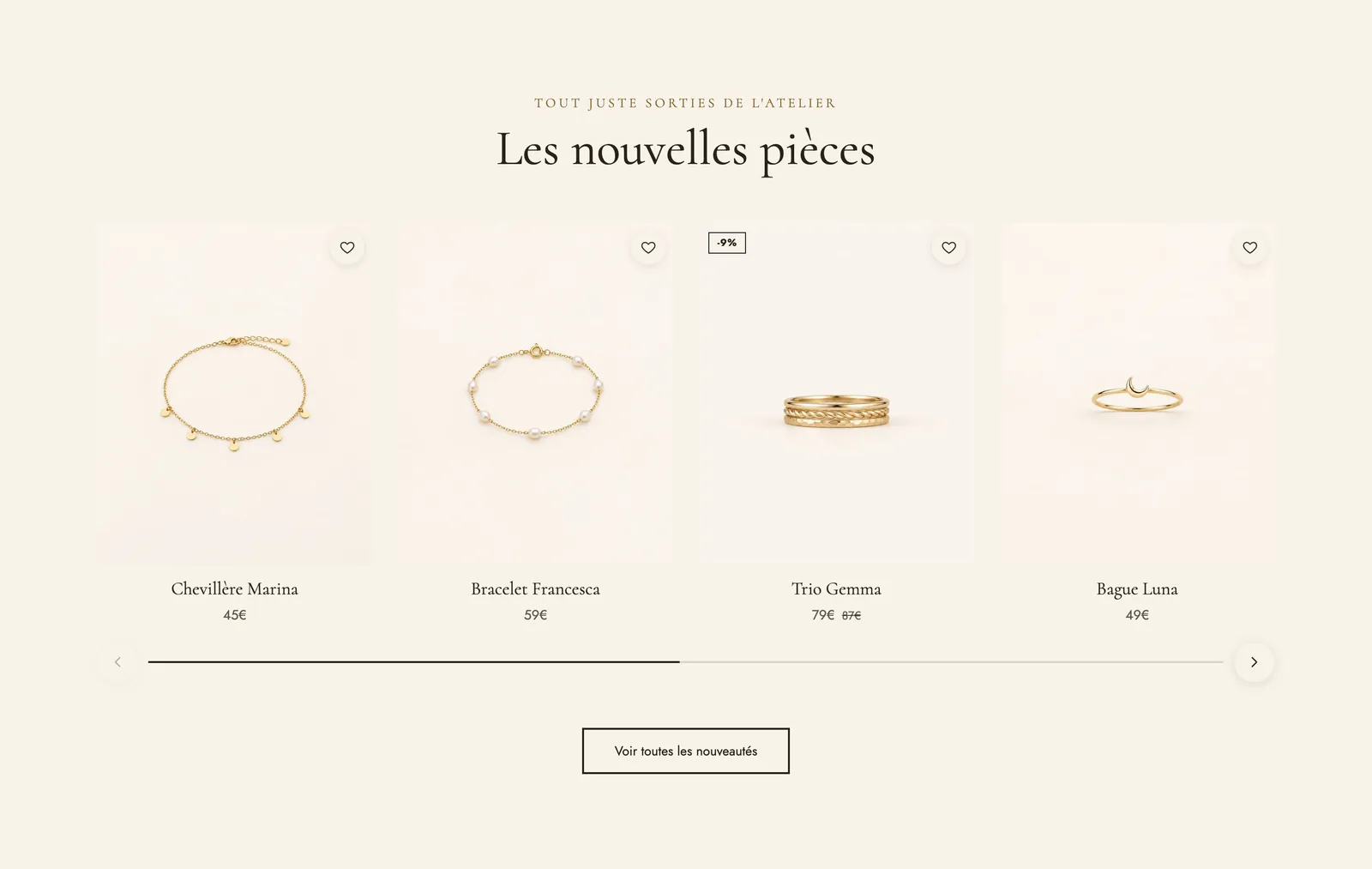 Aperçu : Carrousels réglables