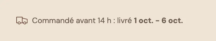 Aperçu : Date de livraison estimée dans le panier