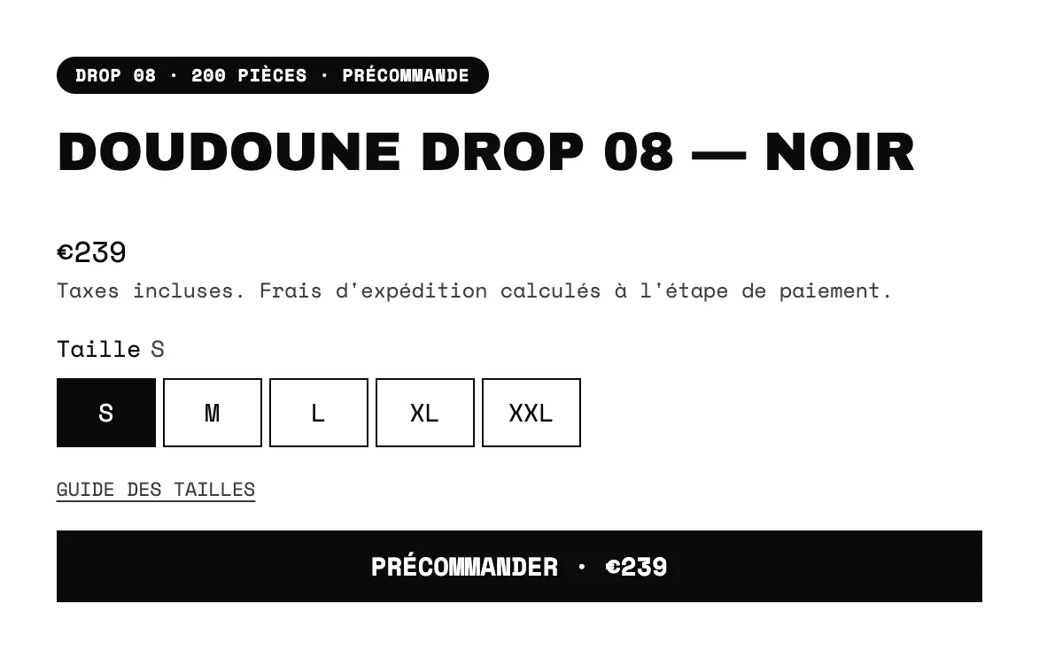 Aperçu : Précommande